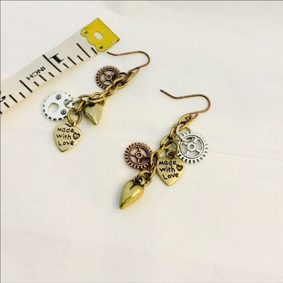 NEW Mix Metal Hanging Earrings Steampunk Jewelry - Picture 4 of 5